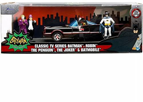 JADA TOYS - Bat Batmobile Deluxe with Figurine - 1966-1/24