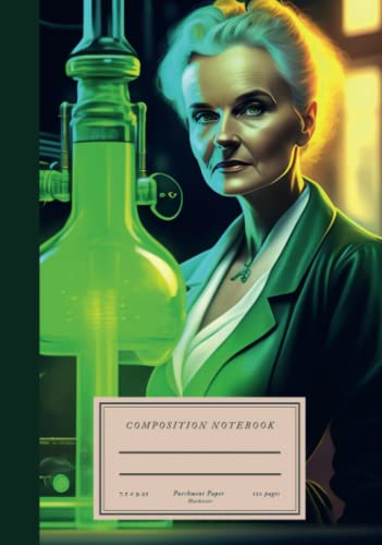 Grid Paper Notebook - Marie Curie - Hardcover notebook - women who changed the world notebook