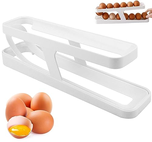 Eierhalter für Kühlschrank,Automatisches Rollen Aufbewahrung,für Kühlschrank, Eierhalter, Kühlschrank, Eieraufbewahrung