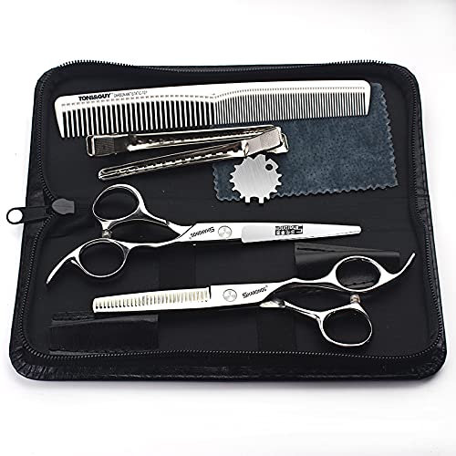 Sharonds 6Zollprofessionelle Haarschere und Effilierschere für SalonFriseure oder den Heimgebrauch (6 Zoll -2Stück-A)