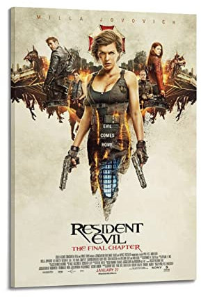 VZRSQZK Filmposter Resident Evil, dekoratives Gemälde, Leinwand-Wandposter und Kunstdruck, modernes Familienschlafzimmer-Dekor-Poster, 20 x 30 cm