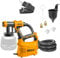 INGCO Corded Paint Sprayer, Electric HVLP Spray Gun 100Din-s 550W 1000ml Detachable Container, with Base Station for Painting, Furniture, Fences, Walls SPG50088