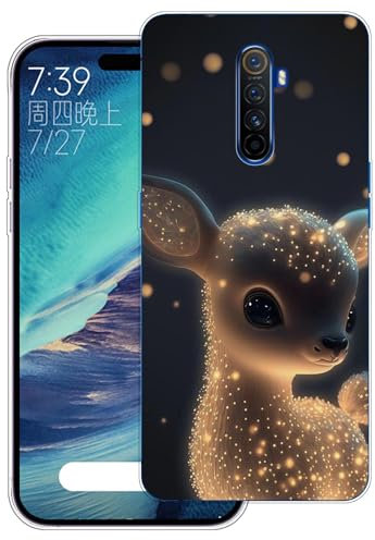 WUACYEAMING Carcasa para Móvil Compatible con Realme X2 Pro/Reno Ace Ultrafina Delgado Cover Transparente TPU Silicona Antigolpes Anti-arañazos Bumper Caso para Case-(Fawn)