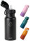 BUZIO Insulated Water Bottle 500ml - Stainless Steel Water Bottle with Straw for School - BPA Free - 100% Leak Poof - Lockable POPUP Lid - Toddler Water Bottle 500ml - Black