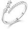 Adramata Ring Silber 925 Damen Verstellbar Stern Ring Verlobungsring Eheringe Engagement Ringe Frauen Offene Stapeln Daumen Ringe Gold Rosegold Silber Ring für Damen Schmuck mit Geschenkbox