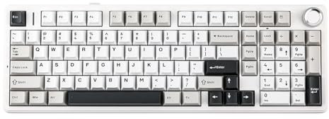 MechLands AULA F99 PRO - Teclado mecánico al 96%, BT5.0/USB-C/2.4GHz, teclado inalámbrico para juegos, junta intercambiable en caliente, teclado personalizado con batería de 8000 mAh, perilla,