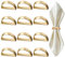 Xiciki 12 Stück Serviettenringe,Serviettenringe Gold,Elegante Metall Serviettenring,Serviettenring Set,Servietten Ringe,Halbrunder Serviettenhalter,Tischdekoration für Hochzeit,Weihnachten