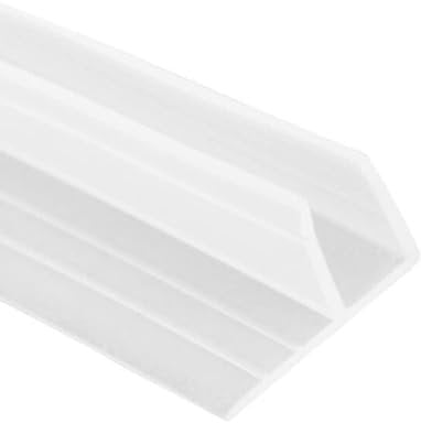 Juntas de ducha, 200 cm, junta de ducha de baño en forma de F, tira de sellado de plástico de goma para vidrio de 4 a 6 mm, repuesto de sello de mampara de ducha transparente, utilizado en pantallas o