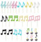24 PCS Music Notes Cupcake Toppers,Toppers Rock Star Music Symbol Cupcake Picks,Party Cake Decorations Supplies for Rock Music Concert Theme Kids Birthday,Colorful