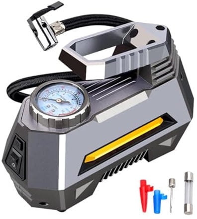 Tyre Inflator Car Air Compressor Portable Inflatable Pump 12V Automobile Tire Inflator Mini Electric Auto for Travel Boat Air Compressors Tool(Pointer)