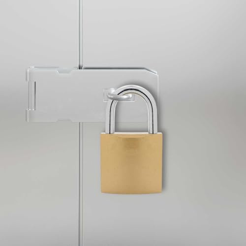 GeenYuu U Lock Made of Iron with 18 Keys 6 Pieces Brass Padlock Weatherproof Rustproof Lockable for Cabinet Locker Door Garage Security Burglary Protection