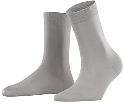 FALKE Damen Socken Cotton Touch W SO Baumwolle einfarbig 1 Paar, Grau (Silver 3290), 35-38