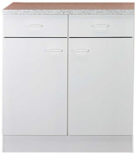 Held Möbel 420.6016 Unterschrank 2 türig / 2 Schubkästen / 1 Einlegeboden / 80x85x50 cm