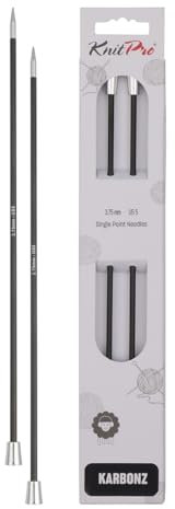 KnitPro K41257 Jackenstricknadeln, Holz, Schwarz, 3,75 mm, 2