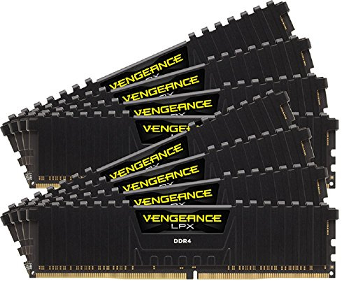 Corsair CMK64GX4M8A2133C13 Vengeance LPX 64 GB (8 x 8 GB) DDR4 2133 MHz C13 XMP 2.0 High Performance Desktop Memory Kit, Black