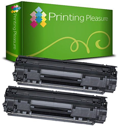 Printing Pleasure 2 Toner kompatibel für HP Laserjet Pro P1010 P1102 P1102W M1130 M1132 M1136 M1210 M1212 M1213 M1217 Canon LBP-6000 LBP-6000B LBP-6020 LBP-6020B MF-3010 | CE285A 85A CRG 725 3484B002