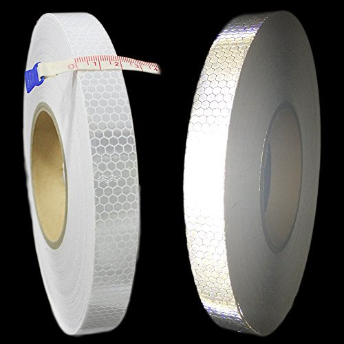 muchkey® High Intensität Grade Lime Reflektierende Tape weiß reflectibe Tape (2 cm * 1 Meter)