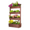 empasa Vertikales Hochbeet 'Cube 4' aus Holz Blumenkasten Pflanzkübel Frühbeet Kräuterbeet mit Vier Etagen, Pflanztreppe für Balkon, Terrasse und Garten, 84,5 cm x 50 cm x 145 cm