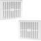 2X Hit & Miss White Adjustable Large Air Vent 11.25 x 10.5 Ventilator Cover