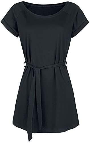 Forplay Jersey Kleid mit Bindegürtel Frauen Kurzes Kleid schwarz L