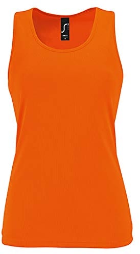 SOLS Damen Tank Top Womens Sports Sporty 02117 Neon Orange M