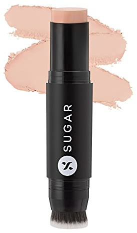 SUGAR Cosmetics Matt Wasserdicht, Vollständige Abdeckung Ace Of Face Foundation Stick mit kühlem Unterton, integrierter Pinsel für Frauen – 15 Cappuccino Matte Finish