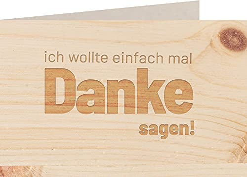 myZirbe Holzkarte - EINFACH DANKE SAGEN - 100% handmade in Österreich - Postkarte, Geschenkkarte, Grußkarte, Klappkarte, Karte, Einladung, Holzart:Zirbe