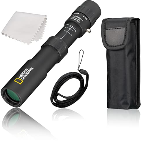 National Geographic Zoom-Monokular 8-25x25, Fern-Rohr mit Makrofunktion & stufenlosem Zoom, Dachkant-Optik, für Natur-Liebhaber, handlich & leicht