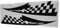 PeroFors 2 Pcs Autocollant De Voiture Vinyle Graphiques Autocollants Capot Stickers Drapeaux À Damier Stripe Noir 17X77 Cm # Cg169