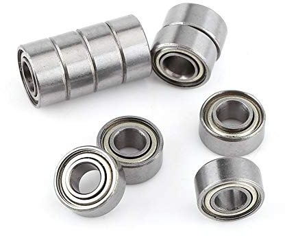 10 pièces roulement à billes à gorge profonde Miniature Double caoutchouc scellé roulements à billes Micro roulements durables multi usages pour imprimante 3D RepRap roues patins à roulettes 5x11x5mm