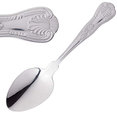 12/6 Kings Dessert/Table/Tea Spoon/Fork/Knives Cutlery, Dozen Stainless Steel (Kings Dessert Spoon Pack of 6)