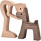 KINGNOW Accent Decor Dekofigur für Männer und Hunde, aus Holz, Geschenk, Heimakzente