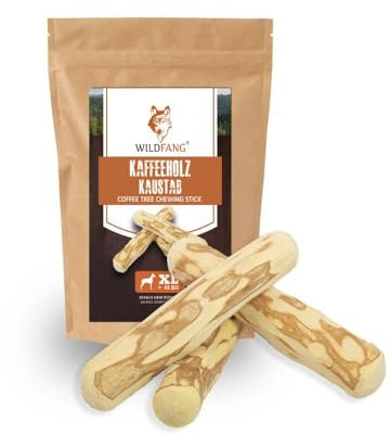 Wildfang® Kaffeeholz für Hunde – natürliches, unzerstörbares Kauspielzeug aus Kauholz für Aggressive Kauer & Welpen im Zahnwechsel, Zahnpflege Spielzeug Hund, Größe XXL (über 45 kg), 3er-Pack