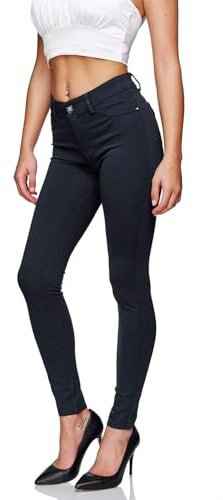 Glamexx24 Damen Stretch Hose Skinny Fit Jegging High-Waist Regular Stoffmischung Hose