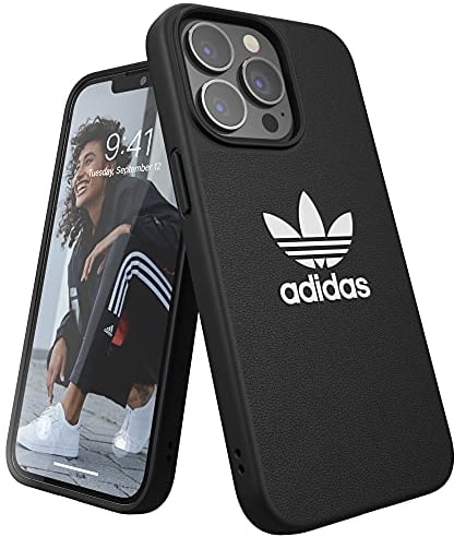adidas Case Designed for iPhone 13 Pro 6.1, Drop Tested Cases, Shockproof Raised Edges, Original Protective Case, Black and White
