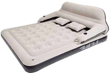RAPTAVIS King Size Luftmatratze Schlafsofa mit Kopfteil und Kissen, aufblasbares Bett für Outdoor Übernachtung