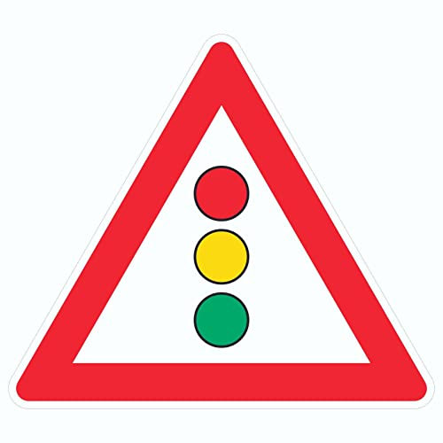 Aufkleber Dreick Achtung Ampel Symbol D600mm