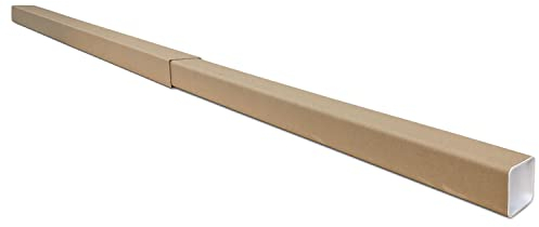 10 Stück Versandhülse 2 bis 3 Meter Länge Variabel | 80x80 mm | Versand Verpackung für Poster, Zeichnungen, Stäbe, Rohre, Laufschienen, Gardinenstangen | Versandhülse Lang | eckiger Teleskop-Karton