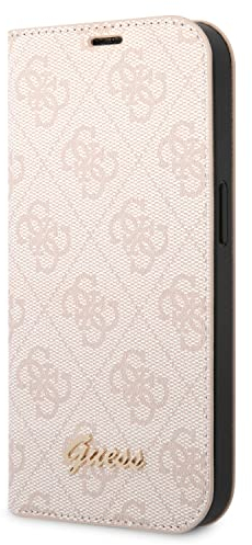 Guess GUBKP14LHG4SHP Hülle für iPhone 14 Pro 6,1 rosa/pink Book 4G Vintage Gold Logo