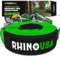 Rhino USA Cuerda de Remolque y Recuperación - Correa para Remolcar Desde Árbol 7.6 cm x 2.4 m - con Resistencia a Rotura de 13,600 kg - Extremos en Bucle Triple Refuerzo - Verde