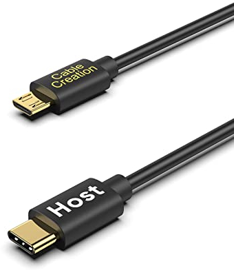 CableCreation USB C to Micro USB Cable OTG 480Mbps, 1m/3.3ft, Compatible with MacBook Pro/Air, Galaxy S21/S20/S10, Pixel 5/4/3, Black