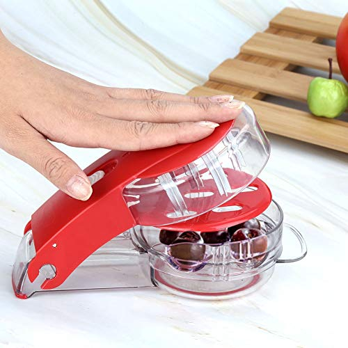 Akozon Cherry Pitter Semillas, Cheery Cherries Seed Remover Tool Home Office Stoner y Olive Travel Fruit Stone Extractor Cocina Gadget Cuchillas Zigzag de Acero Inoxidable Cereza - 6 Cerezas