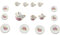 Peowuieu Porcelain Tea Set 15 Pieces Afternoon Tea Set Chinese Rose Tableware Cup Vintage Porcelain Tea Set Coffee Cups Tea Set Living Room Decoration