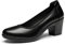 DREAM PAIRS Scarpe con Tacco Largo Eleganti Comode da Donna Décolleté con Tacco Alto Classico Décolleté in PU da Lavoro,Size 37,Nero,SDPU2230W-E