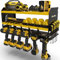 Toolganize Garage Power Tool Organiser, Wall-Mounted Storage Rack & Charging Station, Heavy-Duty for Workshop & Garage Tools, Large 6-Pack Size, Yellow.