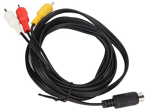 Cable Compuesto de Audio y Video DIN de 9 Pines a Cable de Video DIN de 9 Pines Macho a Macho, Cable Mini DIN a de 5.9 Pies Cable de Conexión de Cable DIN para