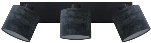 REV Wandlampe - Wandleuchte im angesagten Vintage-Look, 3x E27 Fassung, schwenkbar, ideal für Wohnzimmer, Schlafzimmer & Büro, schwarz