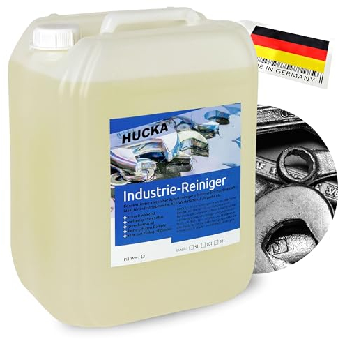 HUCKA Industriereiniger - Konzentrat (5 Liter) - Werkstattreiniger für Böden, Maschinen, Anlagen und Fahrzeuge