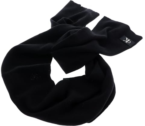 Calvin Klein CKJ Monologo Rubber Patch Scarf Black