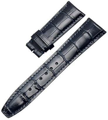 FFHAO 22mm Rindsleder Uhrenarmband Faltschließe Schließe Leder Armband Geeignet für IWC PORTUGIESER Serie Uhr Herren Uhr Zubehör, 22 mm, Achat